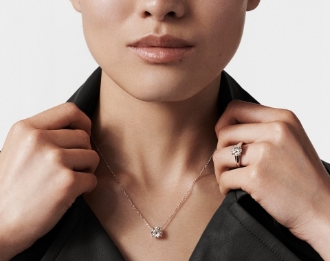 ✨大変人気✨cartier カルティエダブルリングダイヤモンドのネックレス ダイヤモンド コレクション