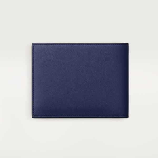 ウォレット マスト  ディープブルー＆クラウドグレー スムースカーフスキン、パラジウムフィニッシュ