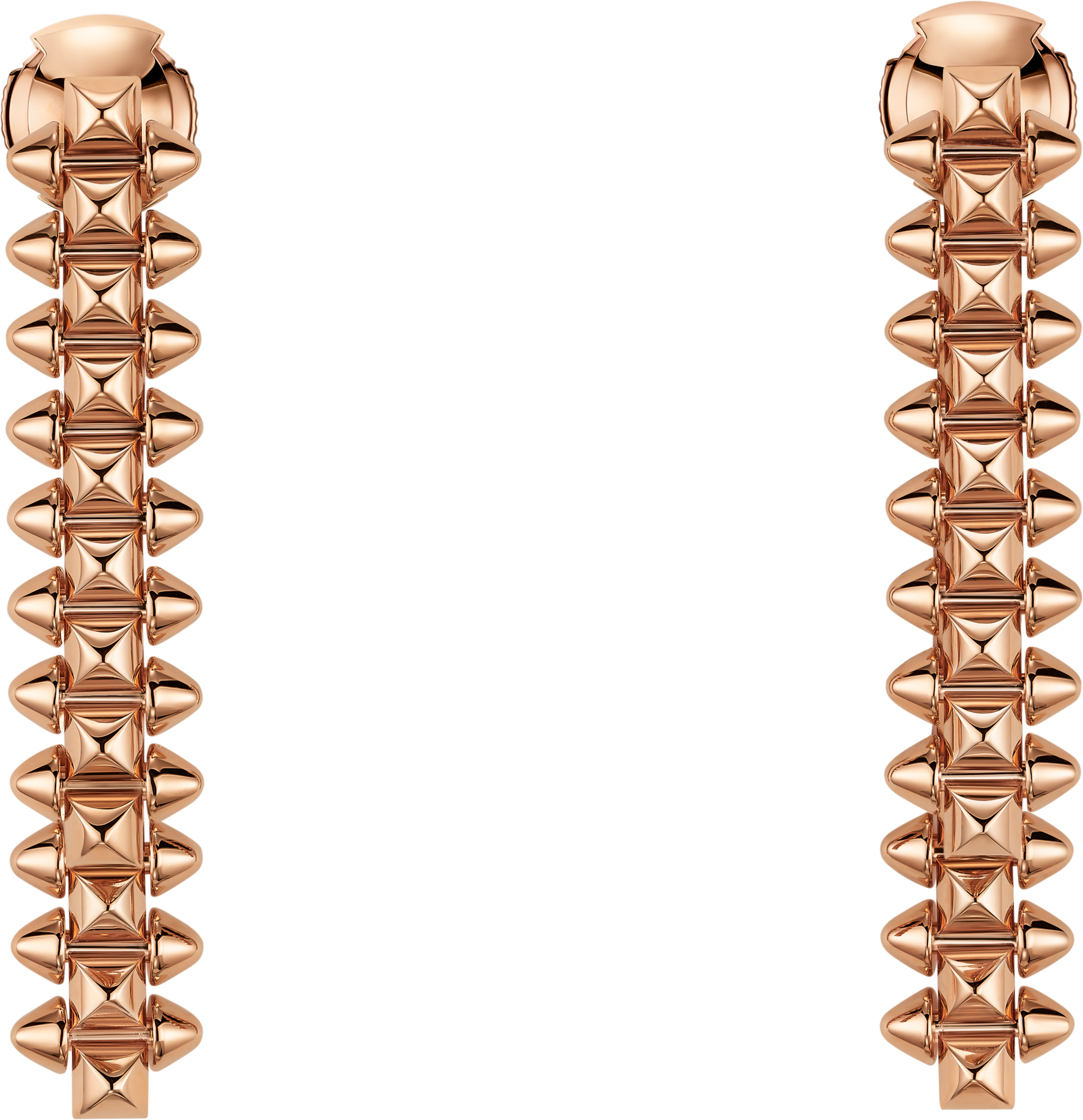 クラッシュ ドゥ カルティエ イヤリング、マルチウェアピンクゴールド。