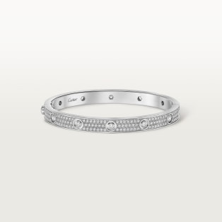 <span class='lovefont'>A </span> ブレスレット、クラシックモデル、パヴェ、ダイヤモンド12石 ホワイトゴールド、ダイヤモンド