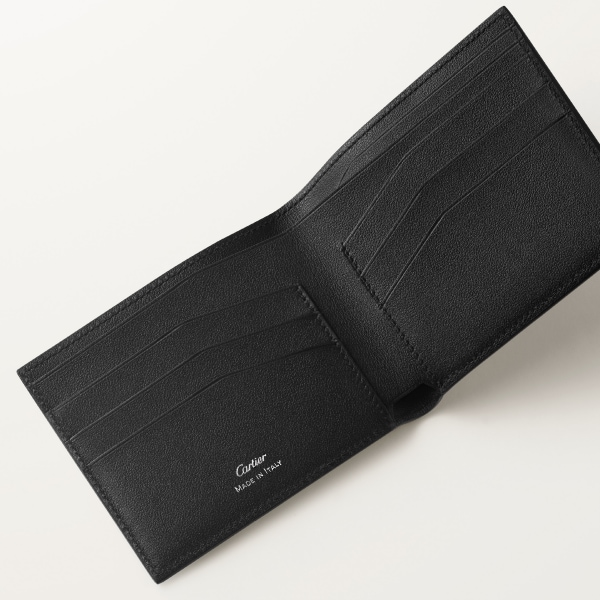 ロザンジュ ウォレット  エンボス加工 ブラック スムースカーフレザー