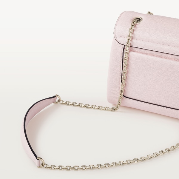 スモール バッグ パンテール グラフィック  ペタルピンク グレイン カーフスキン、ゴールドフィニッシュ