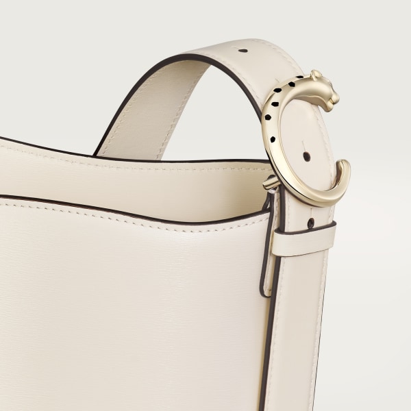 ミニ バケットバッグ パンテール C  ソルトホワイト グレインド カーフスキン、ゴールドフィニッシュ