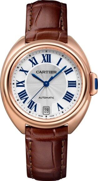 Crwgcl0013 クレ ドゥ カルティエ ウォッチ 35mm ピンクゴールド レザー Cartier