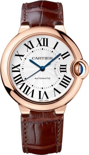 Crwgbb0009 バロン ブルー ドゥ カルティエ ウォッチ 36mm 18kピンクゴールド レザー サファイア Cartier