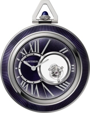 Crwhro0011 カルティエ ミステリー ダブルトゥールビヨン ポケットウォッチ 55mm 手巻き ホワイトゴールド Cartier