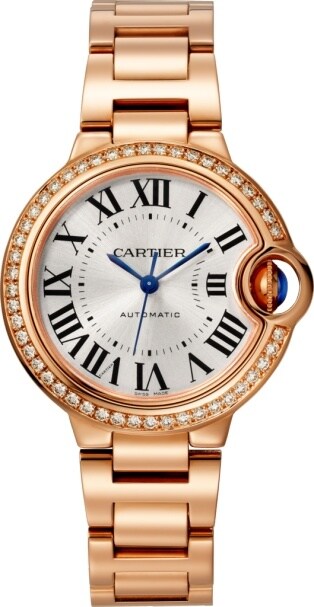 Crwjbb0036 バロン ブルー ドゥ カルティエ ウォッチ 33mm 18kピンクゴールド ダイヤモンド Cartier