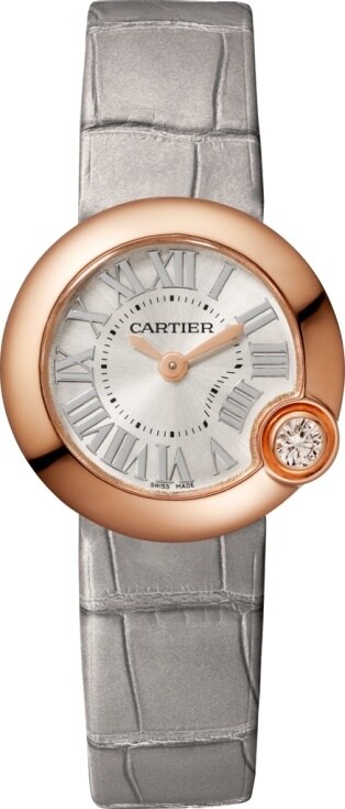 Crwgbl0004 バロン ブラン ドゥ カルティエ ウォッチ 26 Mm ピンクゴールド ダイヤモンド レザー Cartier