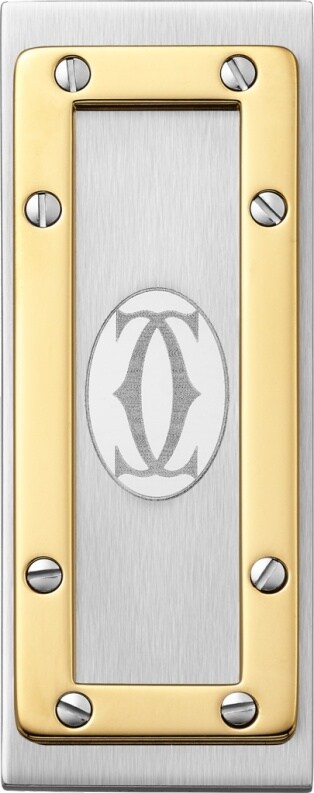 Crog サントス ドゥ カルティエ マネークリップ ステンレススティール ゴールド フィニッシュ メタル Cartier