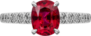 1895 ソリテール リング プラチナ、ルビー、ダイヤモンド