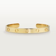 <span class='lovefont'>LOVE</span> ブレスレット、オープン、クラシックモデルイエローゴールド