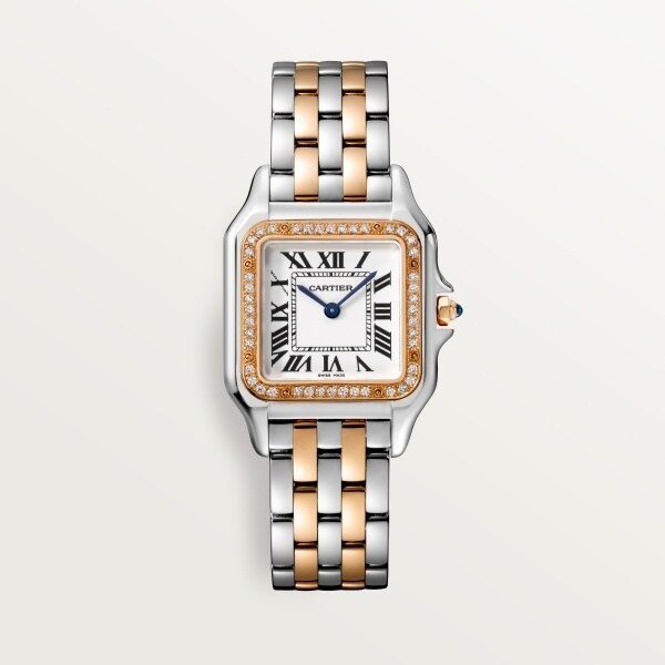 Crw3pn0007 パンテール ドゥ カルティエ ウォッチ Mm クォーツムーブメント ピンクゴールド スティール ダイヤモンド Cartier