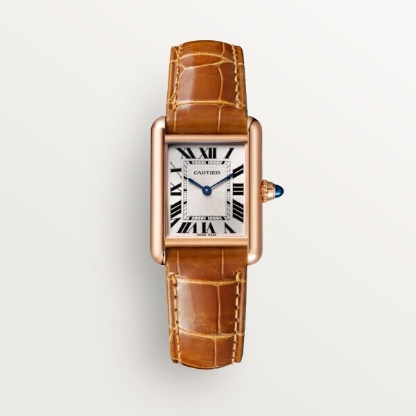 Crwgta0010 タンク ルイ カルティエ ウォッチ Sm 手巻き ピンクゴールド レザー Cartier
