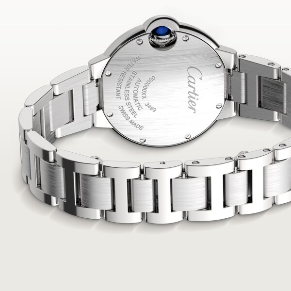 バロン ブルー ドゥ カルティエ ウォッチ 33 mm、自動巻きメカニカルムーブメント、スティール