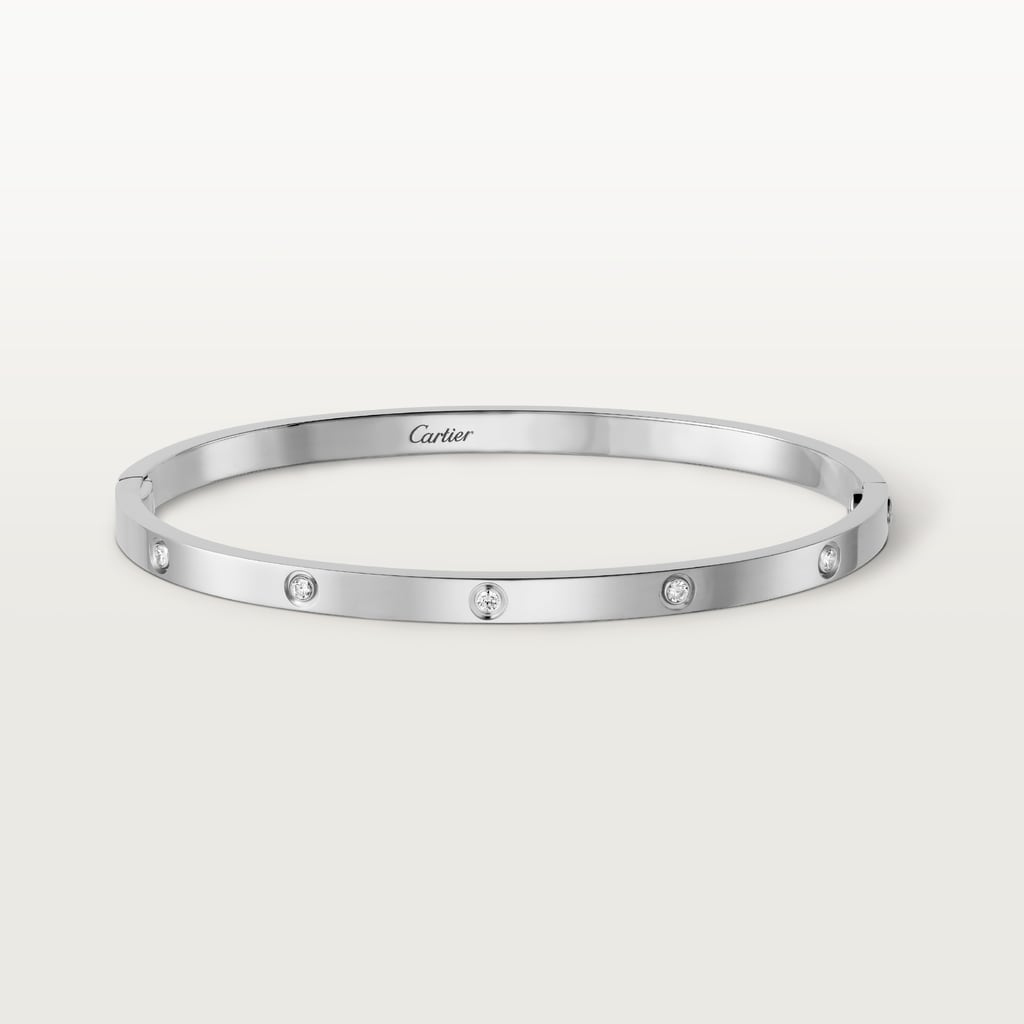 Love ブレスレット、スモールモデル、ダイヤモンド10石ホワイトゴールド、ダイヤモンド