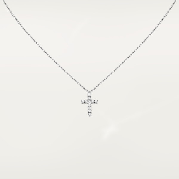Crb オンライン限定 クロス ネックレス ホワイトゴールド ダイヤモンド Cartier