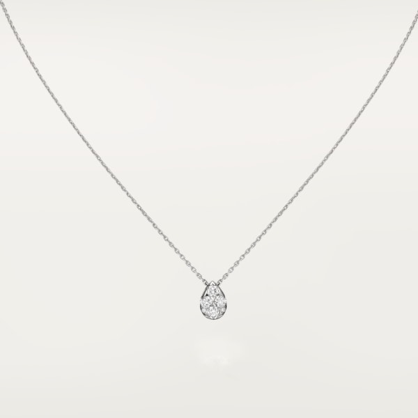 （美品）カルティエ CARTIER エタンセル ドゥ カルティエ ダイヤ ネックレス K18 WG × ダイヤ 約0.14ct B3045800 8672