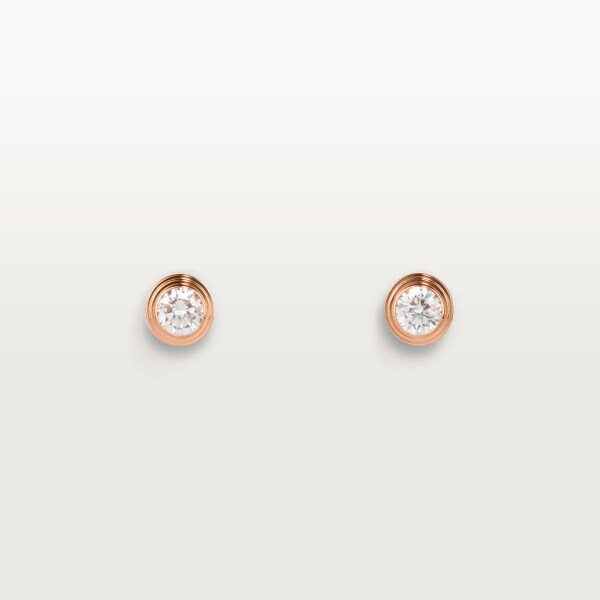 Crb ディアマン レジェ イヤリング Mm ピンクゴールド ダイヤモンド Cartier