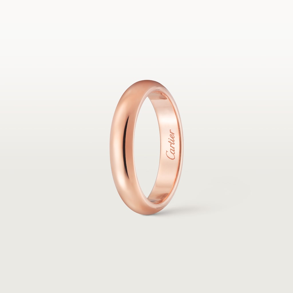 1895 ウェディングリング、幅3.5mmピンクゴールド