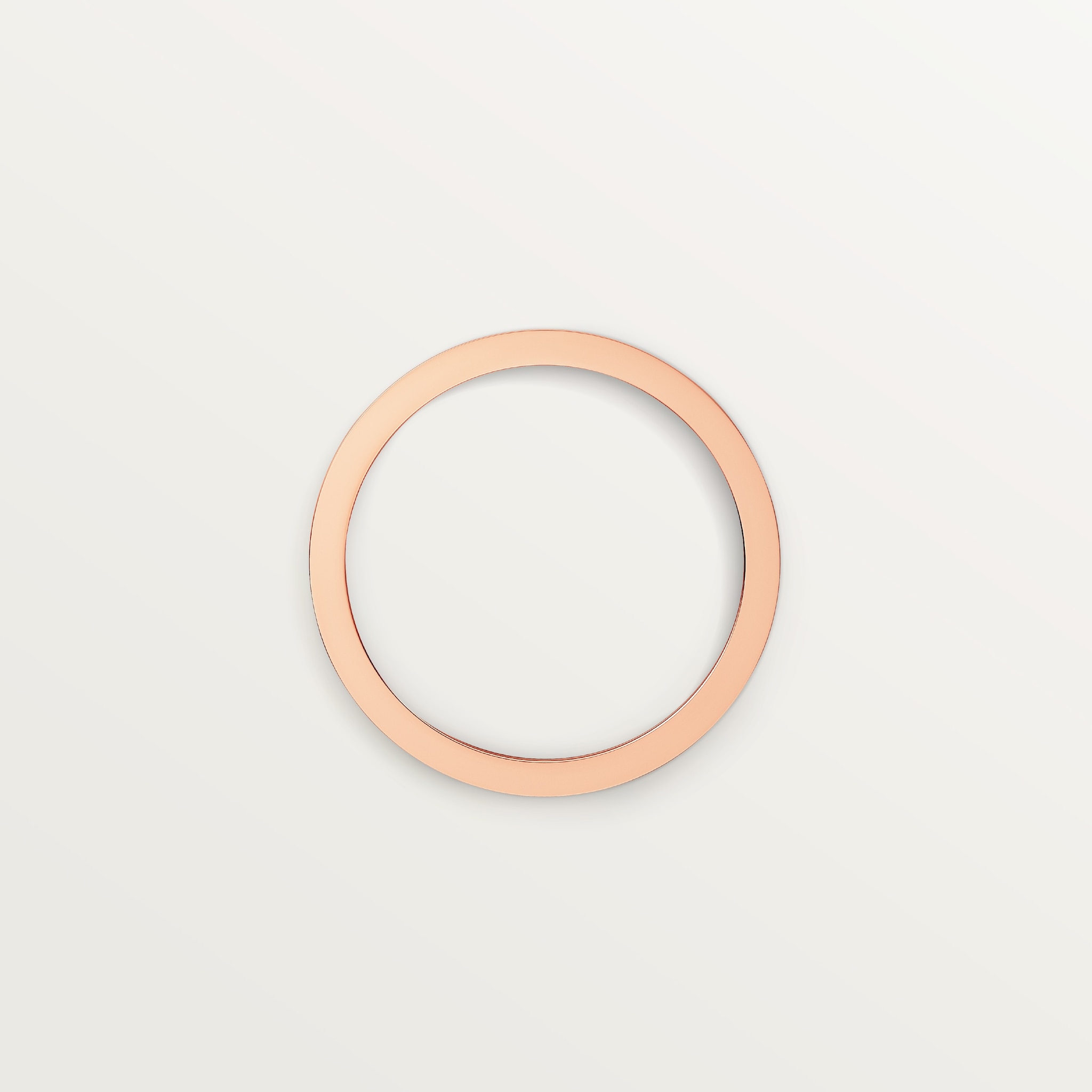 C ドゥ カルティエ ウェディングリング、幅4mm、ダイヤモンド1石ピンクゴールド、ダイヤモンド