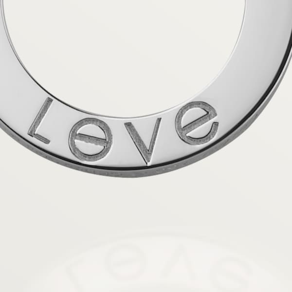 Love ネックレス、ダイヤモンド3石 ホワイトゴールド、ダイヤモンド