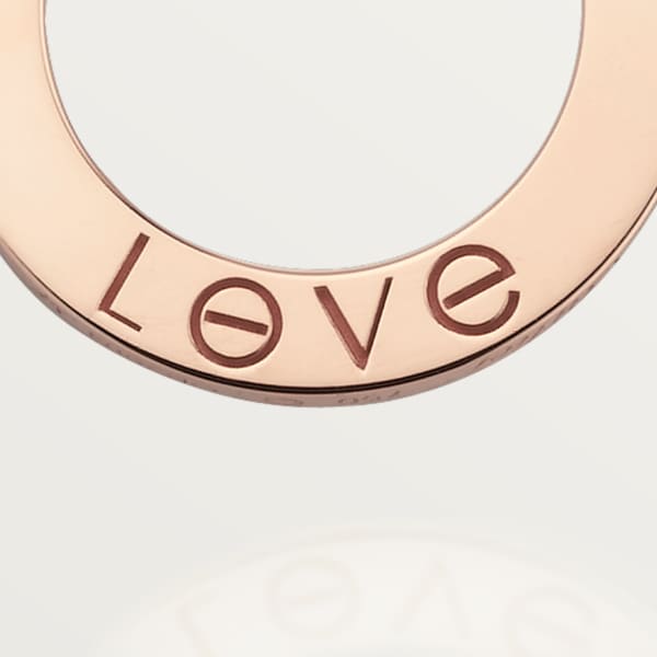 Love ペンダント、ダイヤモンド3石 ピンクゴールド、ダイヤモンド