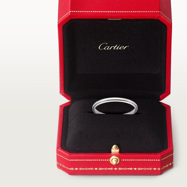 カルティエ CARTIER 1895 ウェディング リング 指輪 #48 8号 2mm Pt950プラチナ B4078000/B4078048 / 290096【BJ】