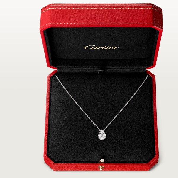 （美品）カルティエ CARTIER エタンセル ドゥ カルティエ ダイヤ ネックレス K18 WG × ダイヤ 約0.14ct B3045800 8672