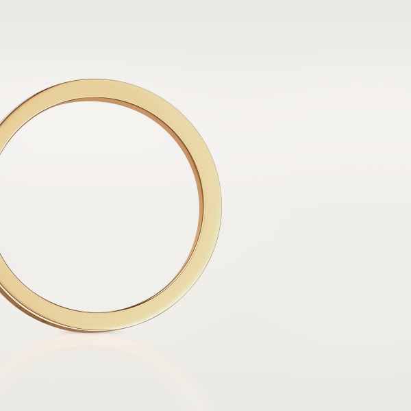 Love リング、スモールモデル、ダイヤモンド1石 イエローゴールド、ダイヤモンド