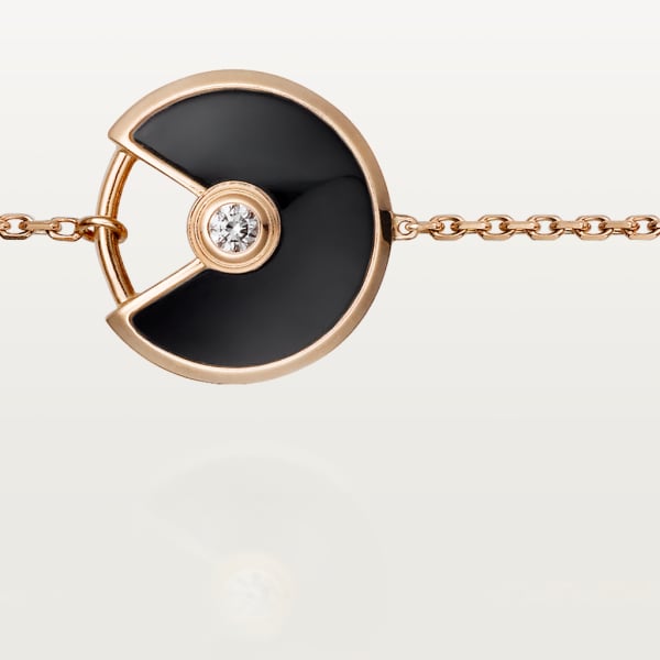 CRB6044117 アミュレット ドゥ カルティエ ブレスレット、XS ピンクゴールド、ダイヤモンド、オニキス Cartier