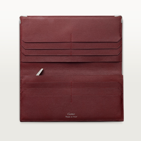 ウォレット マスト  ブラック カーフスキン、ステンレススティール フィニッシュ