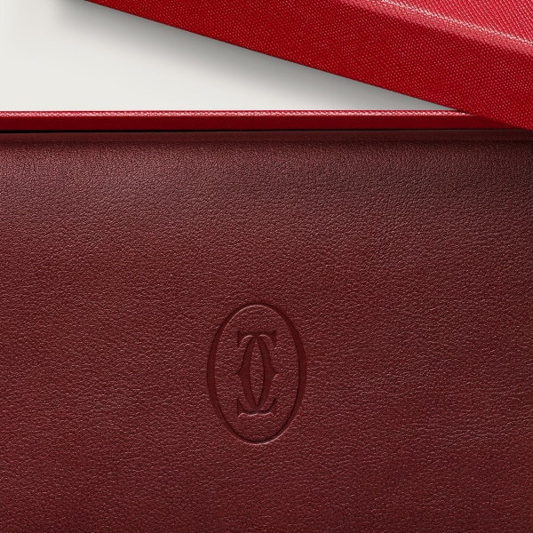 ウォレット マスト  ボルドーカラー カーフスキン、ゴールドフィニッシュ