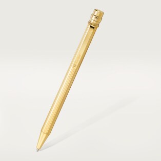 Crop サントス ドゥ カルティエ ボールペン Sm エングレービングを施したメタル ゴールドフィニッシュ Cartier Crop サントス ドゥ カルティエ ボールペン Sm エングレービングを施したメタル ゴールドフィニッシュ Cartier