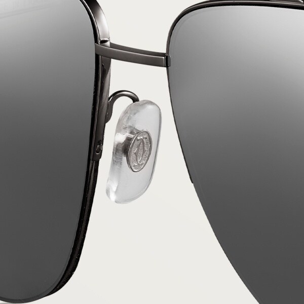 Cresw パンテール ドゥ カルティエ サングラス メタル ブラック Pvd ルテニウム フィニッシュ シルバーカラー グレーミラーレンズ Cartier Cresw パンテール ドゥ カルティエ サングラス メタル ブラック Pvd ルテニウム フィニッシュ シルバーカラー グレーミラーレンズ Cartier