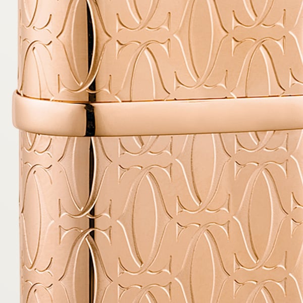 C ドゥ カルティエ デコール ライター メタル、ピンクゴールド フィニッシュ