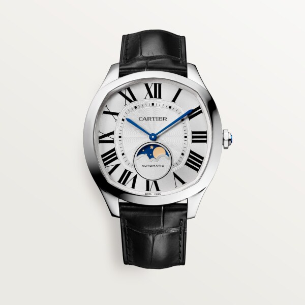 Crwsnm0008 ドライブ ドゥ カルティエ ムーンフェイズ ウォッチ Lm 自動巻き スティール レザー Cartier