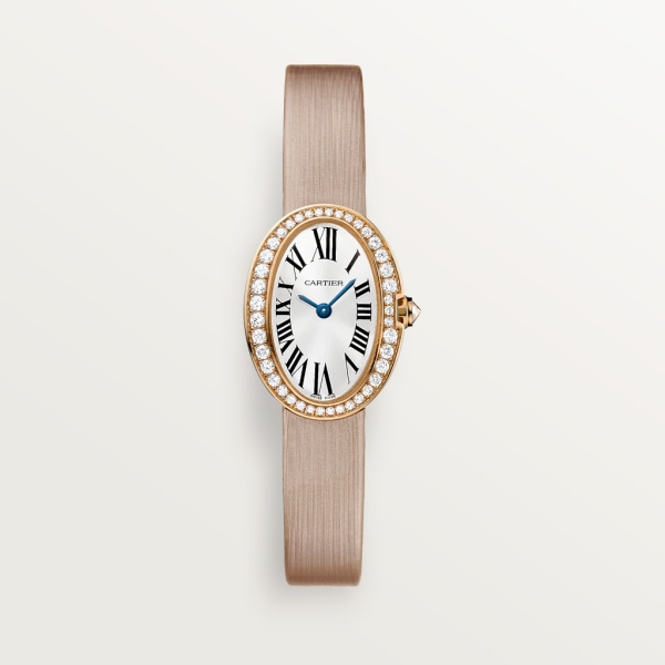 Cartier ミニベニュワール オーダークロコベルト ピンク 時計 レザー