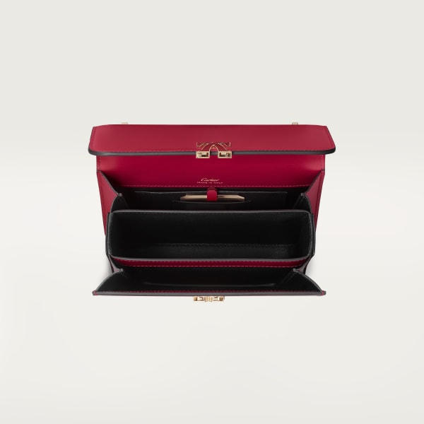 ミニ バッグ C ドゥ カルティエ  チェリーレッド カーフスキン、ゴールドフィニッシュ、チェリーレッド エナメル