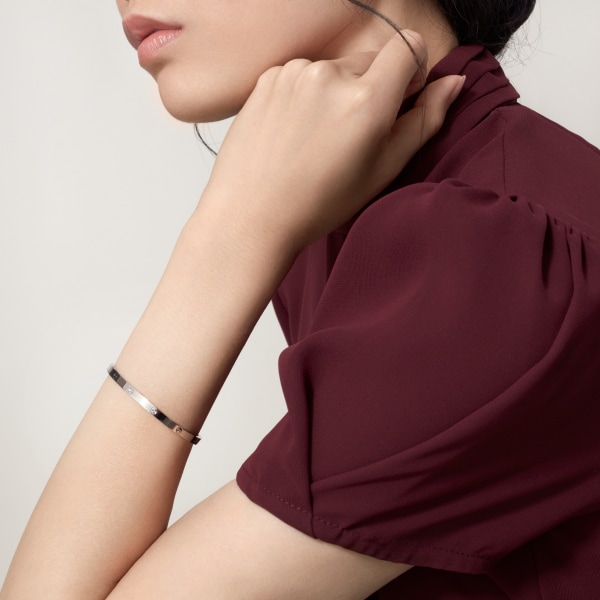 CRB6047417 - LOVE ブレスレット、スモールモデル - ホワイトゴールド  