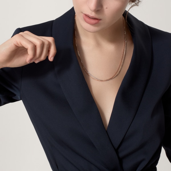 CRB7058800 - トリニティ ネックレス - ホワイトゴールド、イエロー  