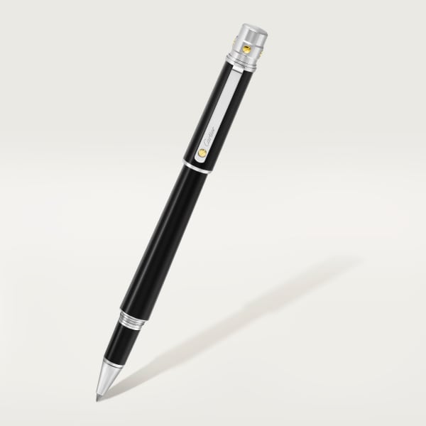Crop サントス ドゥ カルティエ ローラーボールペン Lm コンポジット パラジウムフィニッシュ ゴールド フィニッシュ Cartier