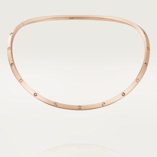 <span class='lovefont'>A </span> トルク ネックレス、ダイヤモンド10石 ピンクゴールド、ダイヤモンド