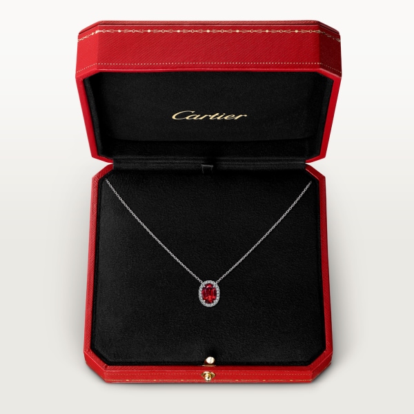 Crn カルティエ デスティネ ネックレス カラーストーン ホワイトゴールド ルビー ダイヤモンド Cartier Crn カルティエ デスティネ ネックレス カラーストーン ホワイトゴールド ルビー ダイヤモンド Cartier