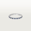 エタンセル ドゥ カルティエ ウェディングリング、幅2mm、パヴェセッティング プラチナ、サファイア、ダイヤモンド