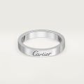 C ドゥ カルティエ ウェディングリング、幅3mm、ダイヤモンド1石 プラチナ