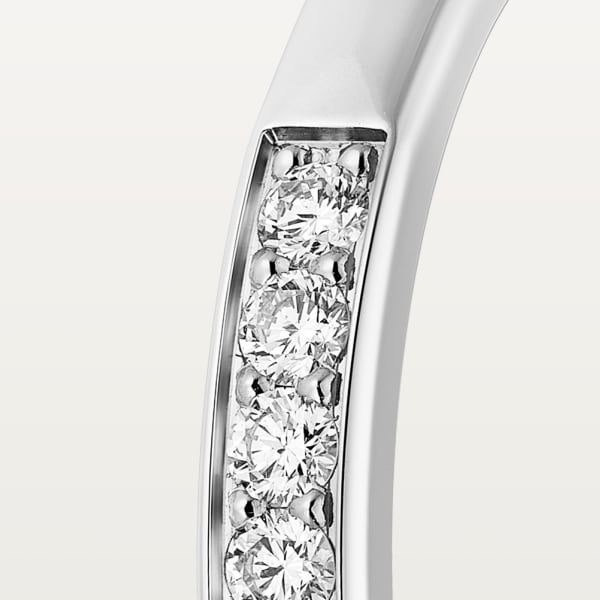 1895 ウェディングリング、幅2.6mm、セミパヴェセッティング プラチナ、ダイヤモンド