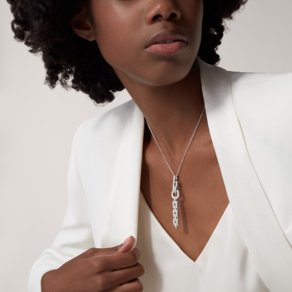 アグラフ ネックレス ホワイトゴールド、ダイヤモンド