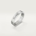 C ドゥ カルティエ ウェディングリング、幅4mm、ダイヤモンド1石 プラチナ