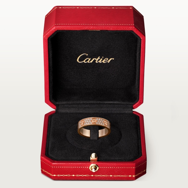 Crb Love ウェディング リング パヴェダイヤモンド ピンクゴールド ダイヤモンド Cartier