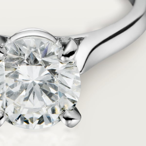 カルティエ 持上げ リング ソリテール 1895 Pt950 0.25ct 6.5号 